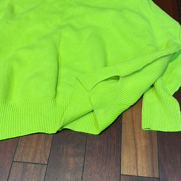 Free People Chunky Knit Florescent Green Sweater - Picture 3 of 4
